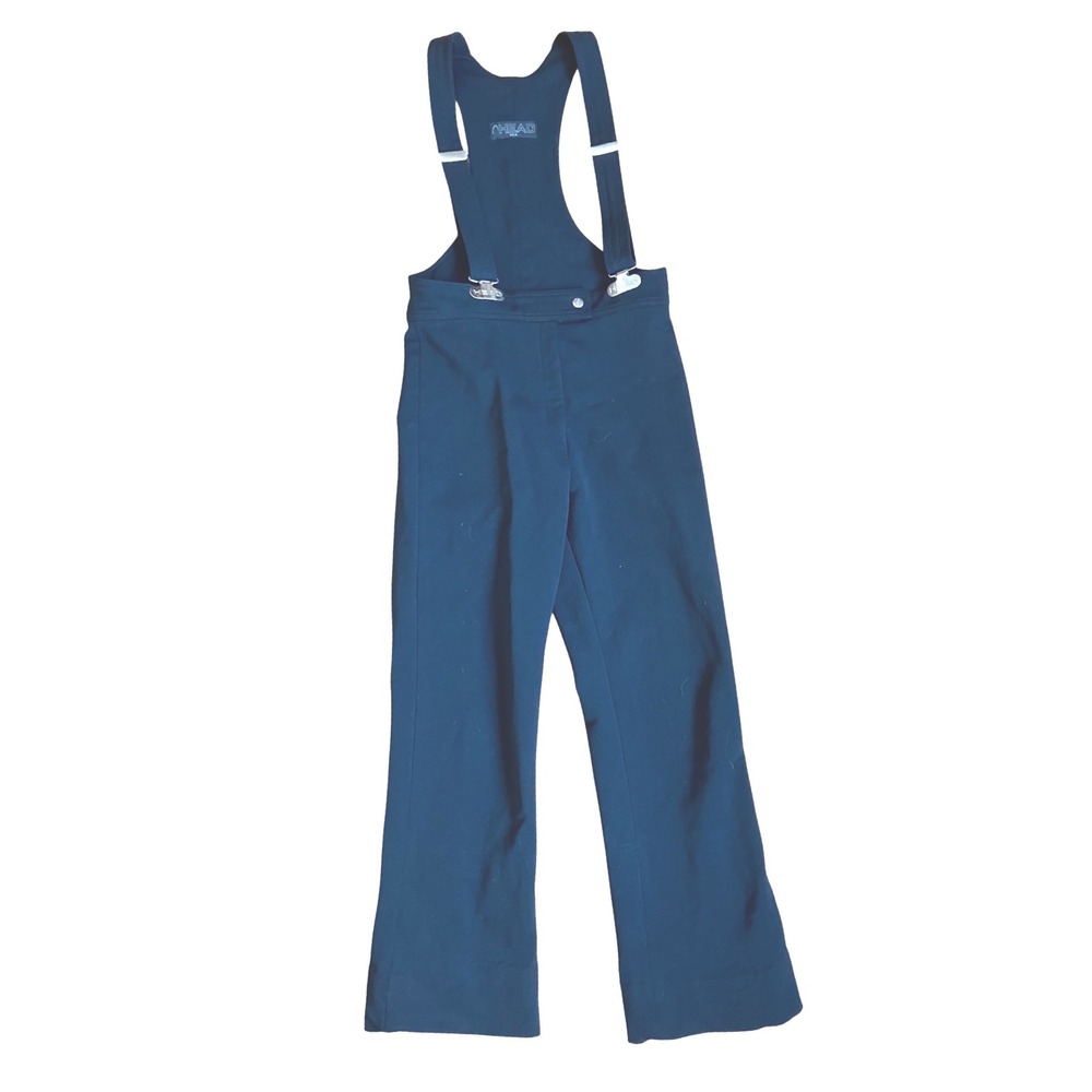 HEAD Ski Pants Snow Overalls‎ Black Stirrup Bottom Women's Size 12 L